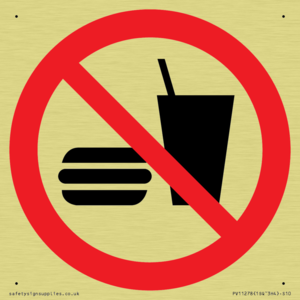 P022 Prohibition: No eating or drinking